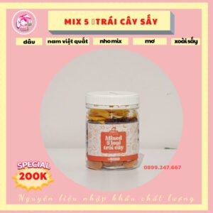 Mixed 5 trái cây sấy 500g : ( Xoài ,nho,mơ,DÂU , nam việt quất)